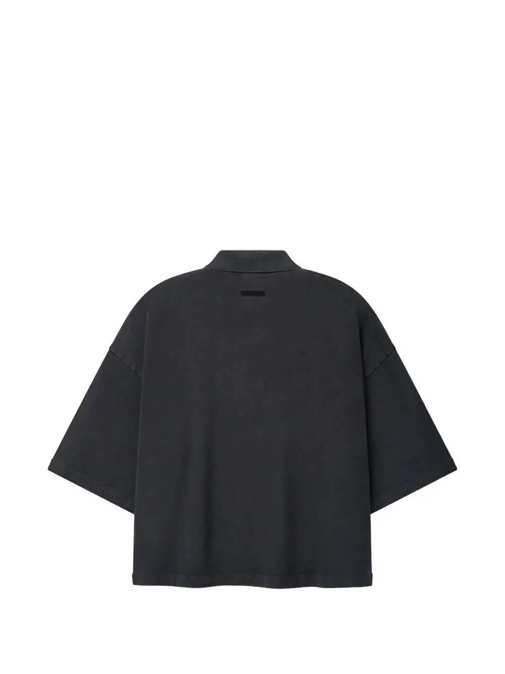 FEAR OF GOD ESSENTIALS Oversized poloshirt met logo-print Zwart