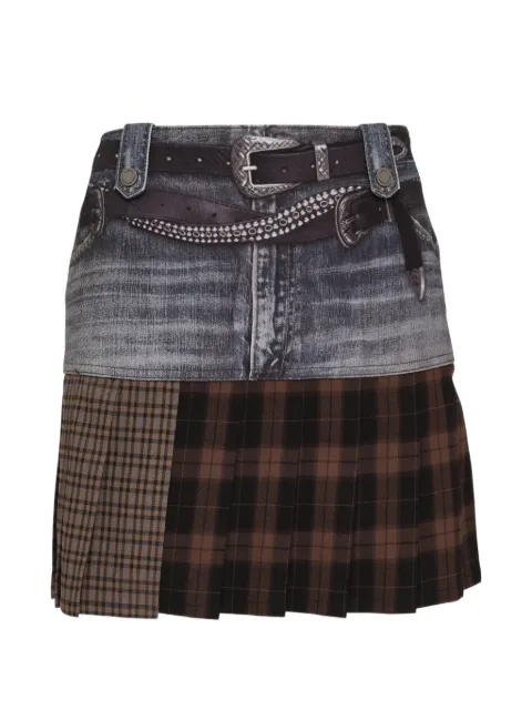 Andersson Bell printed pleated mini skirt
