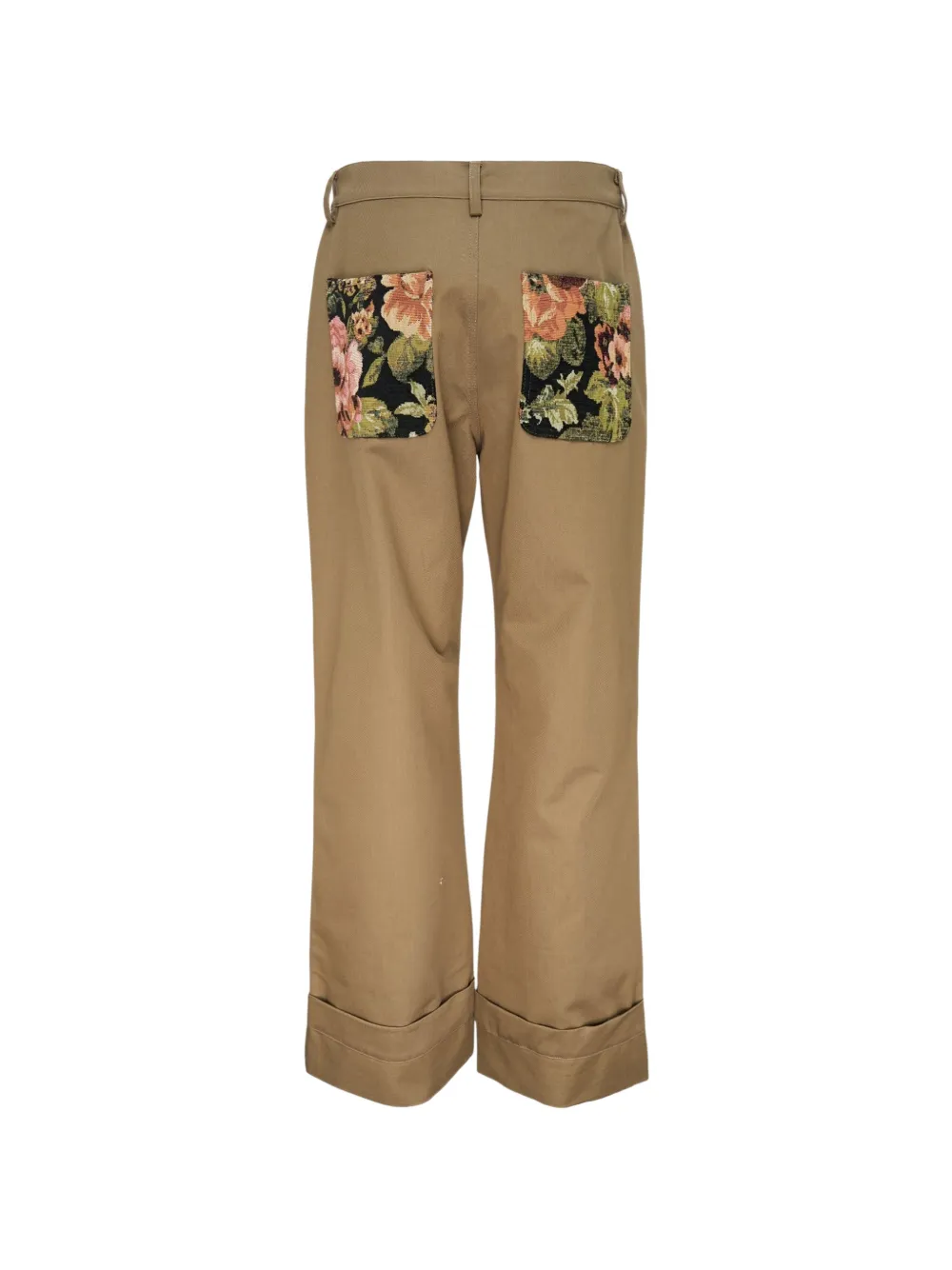 Simone Rocha Broek met bloemenpatchwork Bruin