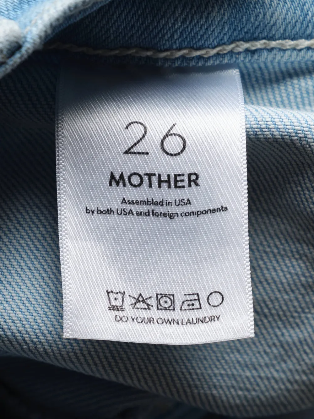MOTHER Weekender jeans met opgestikte zak Blauw