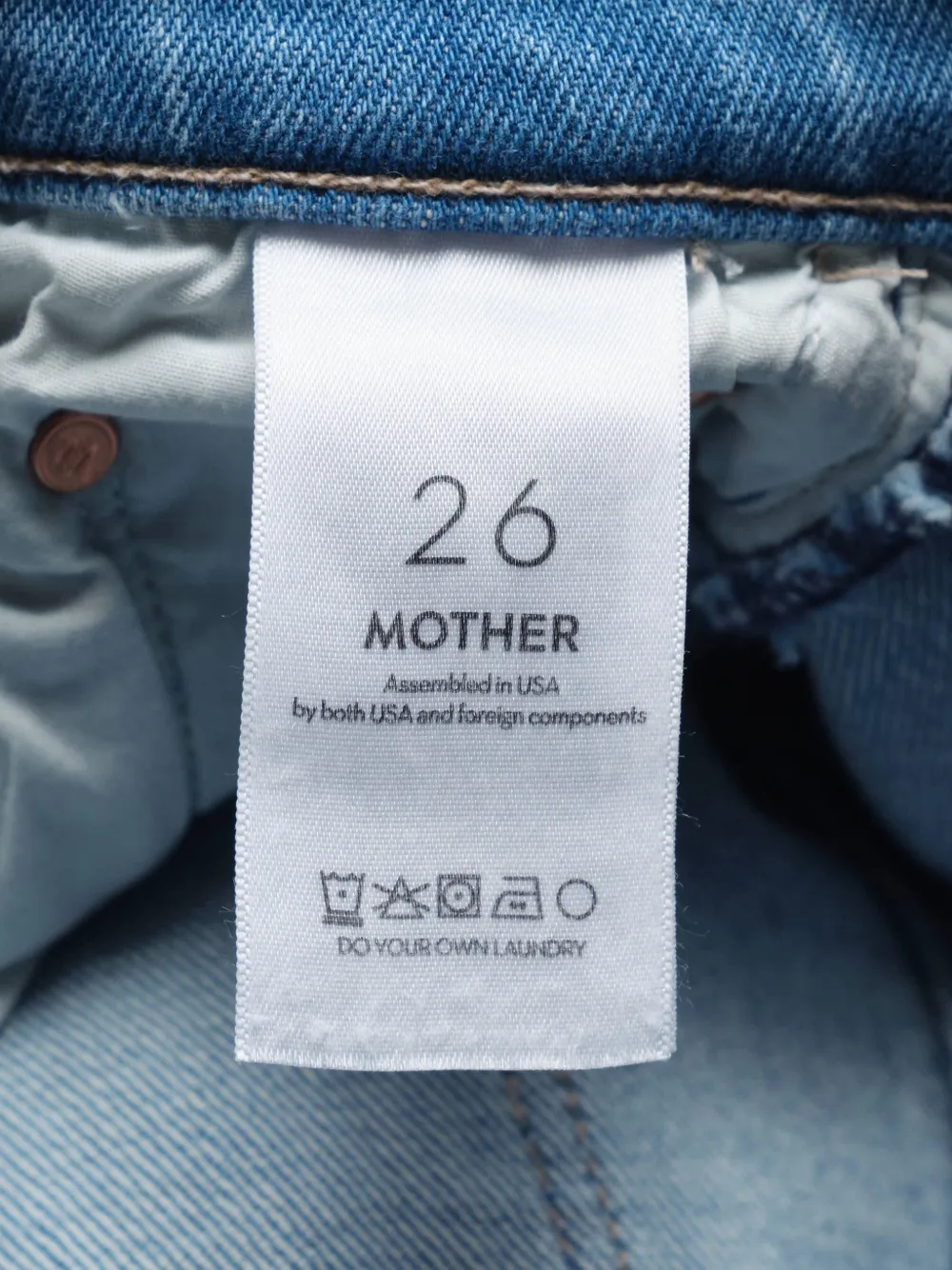 MOTHER Outsider Flood Fray jeans met gerafelde zoom Blauw