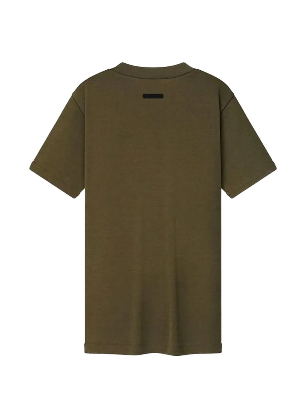 FEAR OF GOD ESSENTIALS Geribbeld T-shirt met logopatch Groen