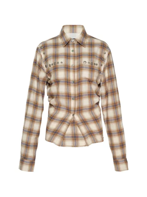 Andersson Bell check studded shirt