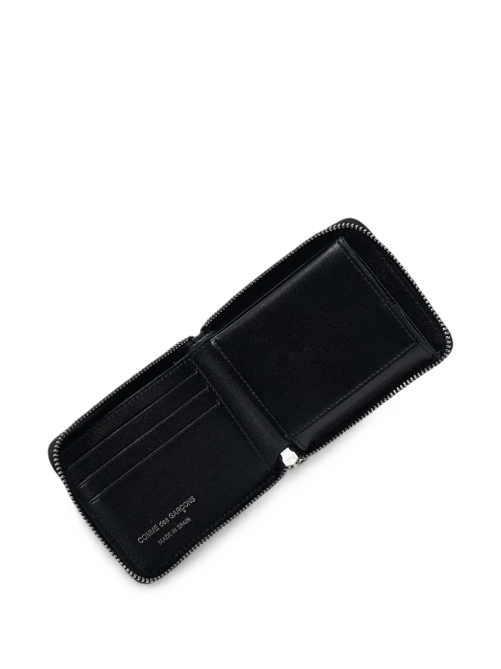 Comme Des Garçons Wallet Portemonnee met rits en ringlets Zwart