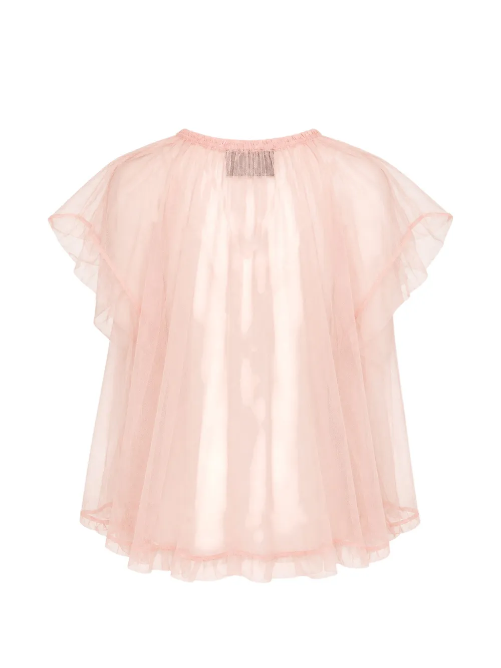 Simone Rocha Gathered Cord-tulle Top in Pink, view 2