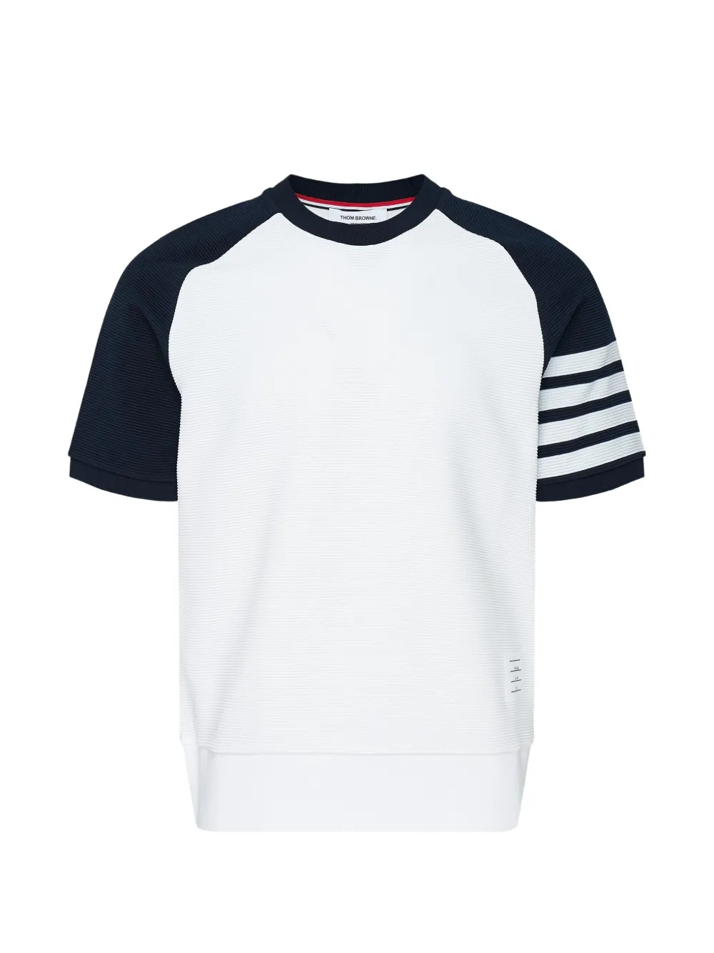 Thom Browne short-sleeve saddle sweatshirt - Bianco