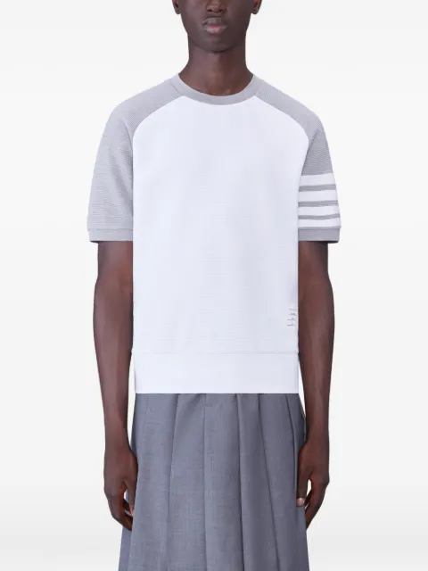 Thom Browne ottoman rib 4-Bar sweatshirt T-shirt