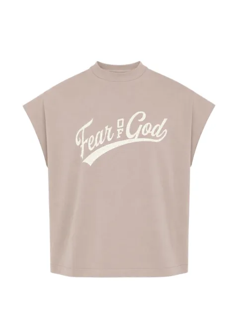 FEAR OF GOD ESSENTIALS logo-print Cut Off T-shirt