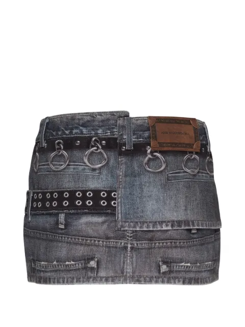 Andersson Bell asymmetric layered wrap mini skirt