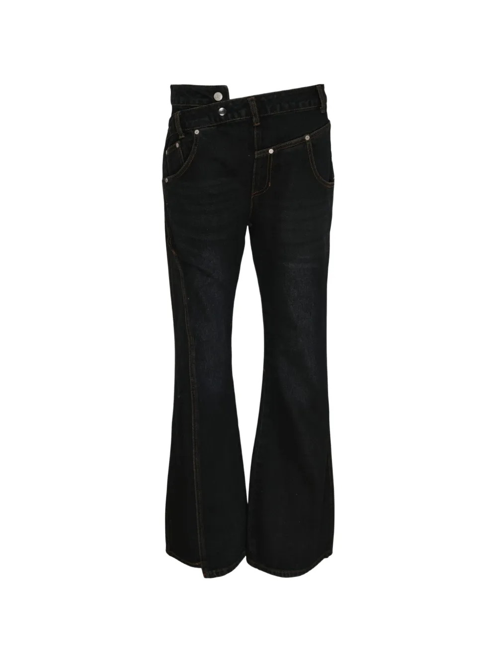Andersson Bell twist fold flare jeans - Schwarz