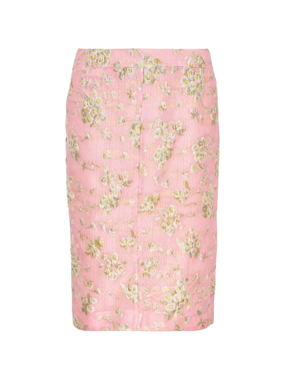 Nº21 floral midi pencil skirt - Rosa
