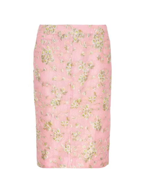 Nº21 floral midi pencil skirt