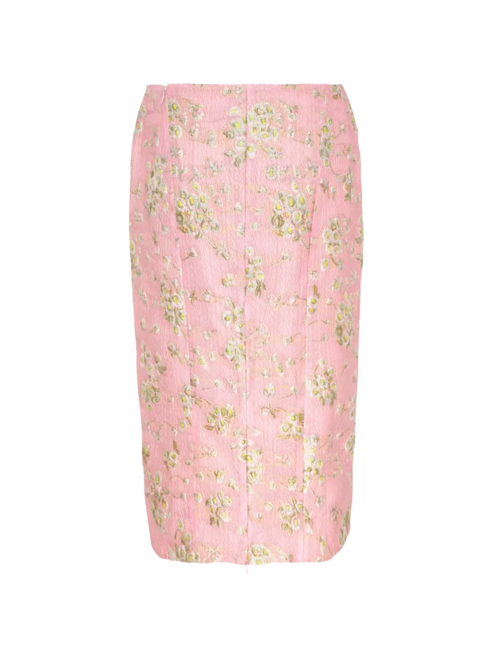 Nº21 Midi kokerrok met bloemenprint Roze