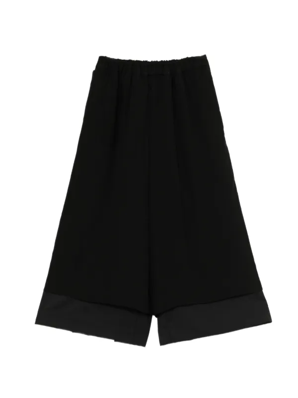 Comme des Garçons Layered Wide-leg Trousers in Black