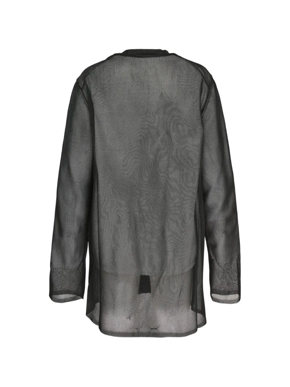 Comme Des Garçons sheer layered shirt Zwart