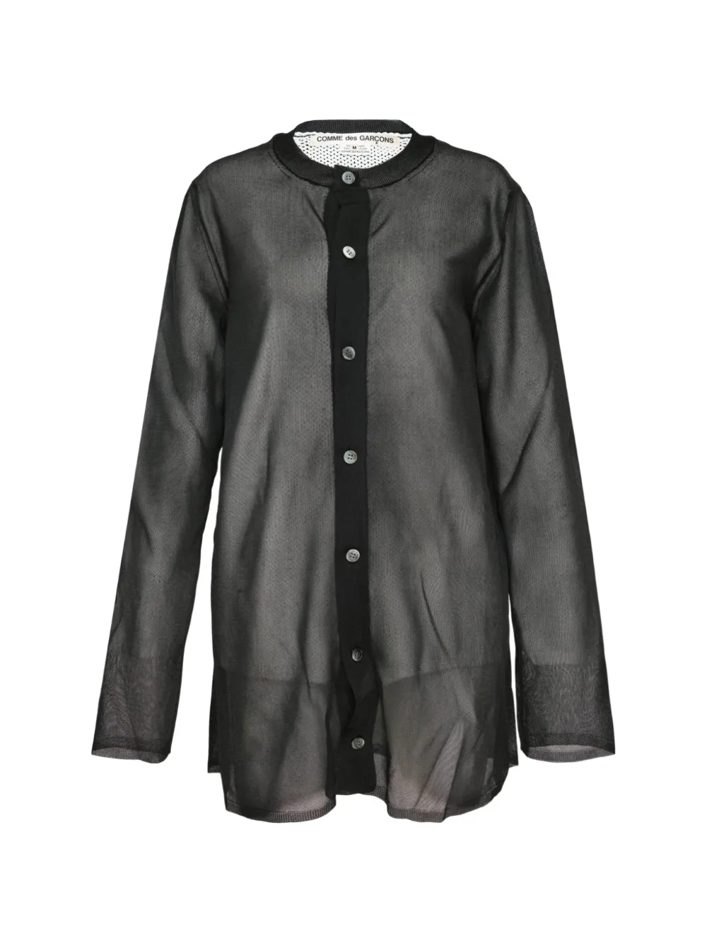 Comme Des Garçons sheer layered shirt - Schwarz