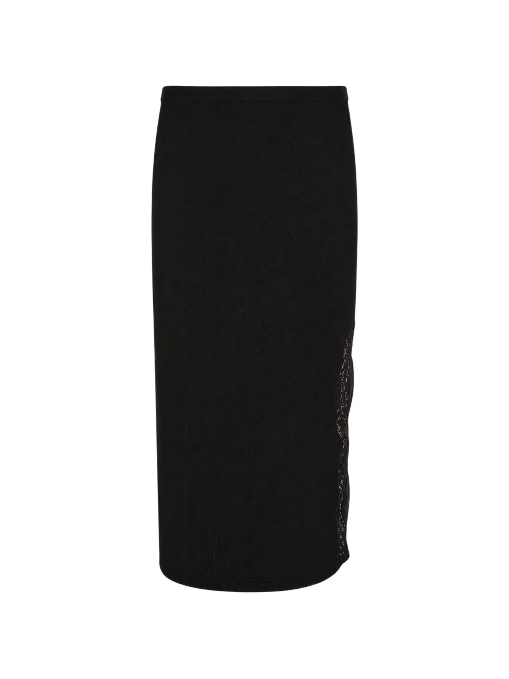 Nº21 lace-panelled knit skirt - Nero