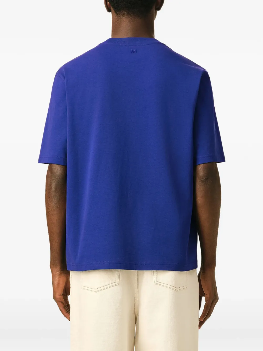 AMI Paris Katoenen T-shirt met Ami de Coeur-reliëf Blauw