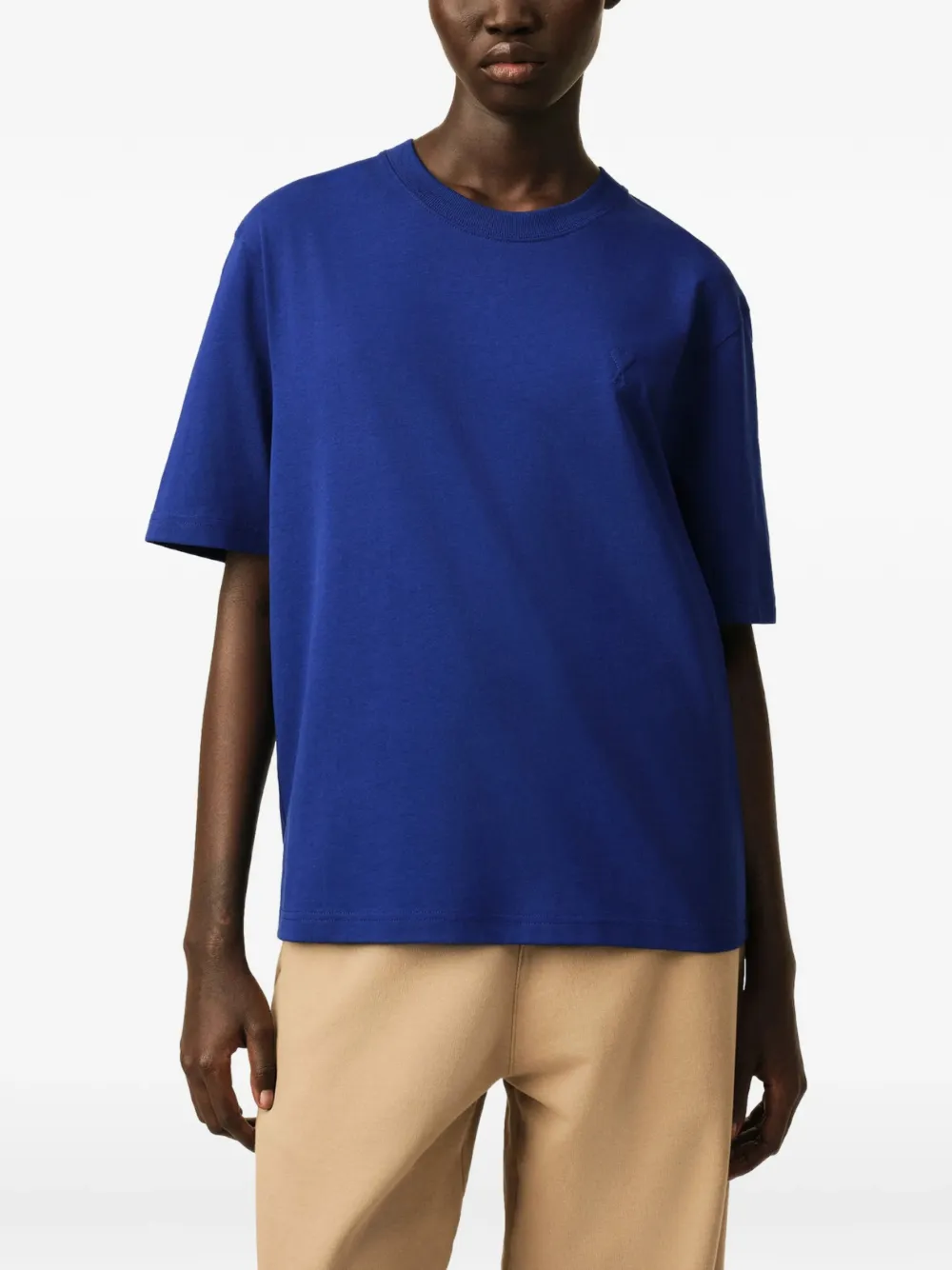 AMI Paris Katoenen T-shirt met Ami de Coeur-reliëf Blauw