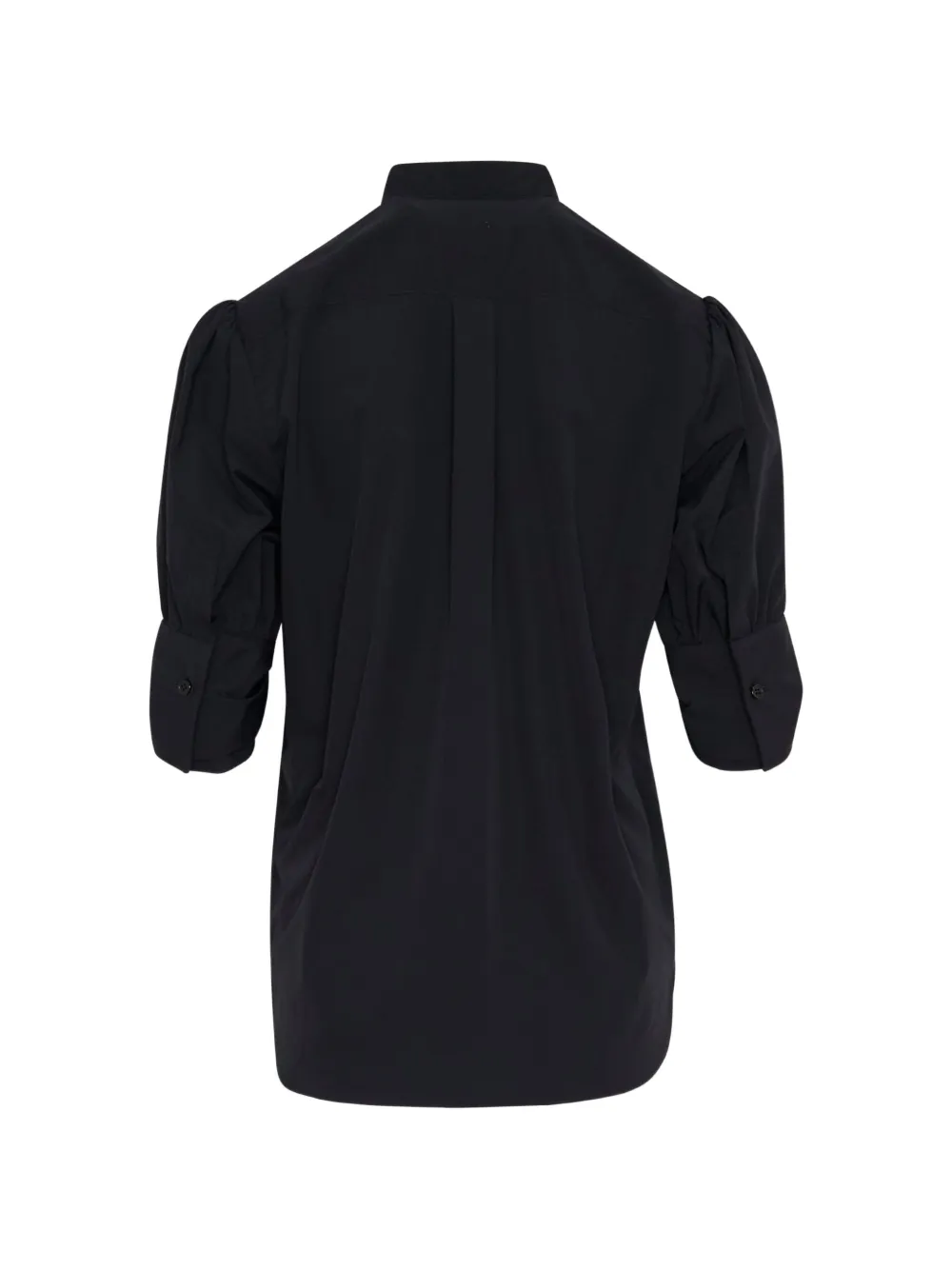 Noir Kei Ninomiya bow buckle-embellished blouse Zwart