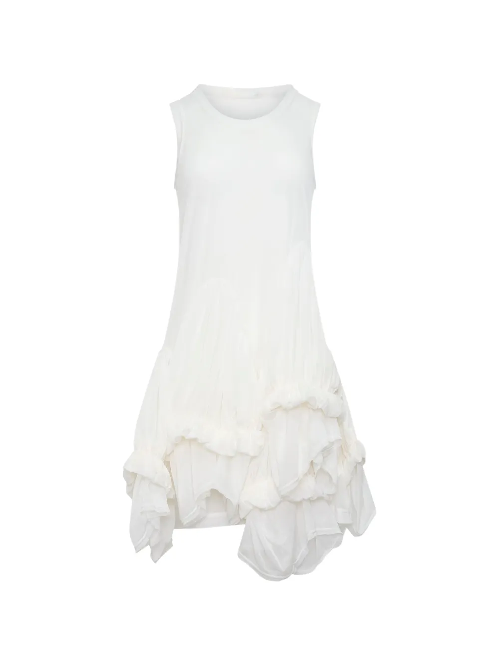 Comme Des Garçons sheer layered ruffle mini dress - Weiß