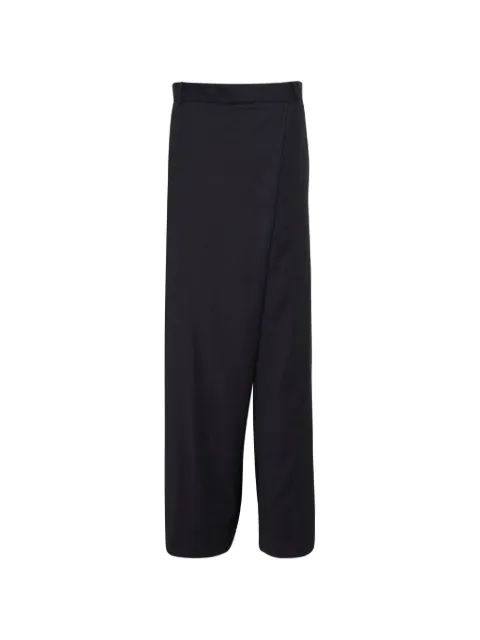 LITKOVSKA pinstriped deconstructed offset-zip trousers