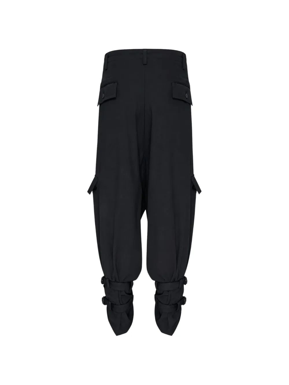 Yohji Yamamoto Cargo broek met vlak bij de knie Zwart