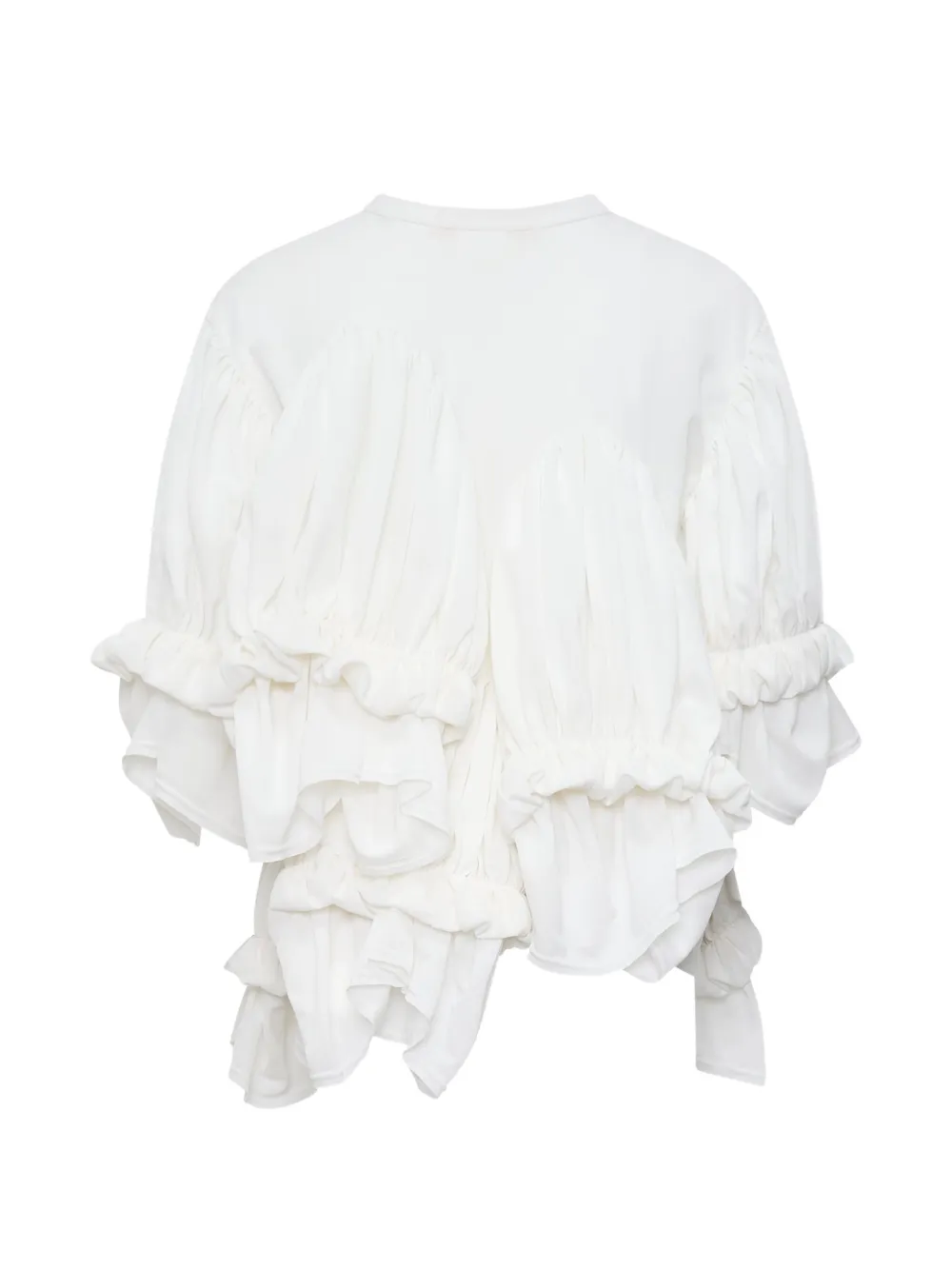 Comme Des Garçons Gelaagde top met ruches Wit