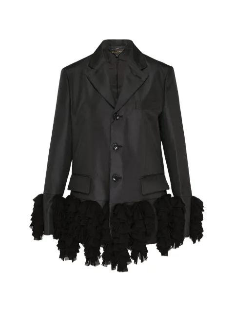 Comme Des Garçons ruffled-hem tailored blazer
