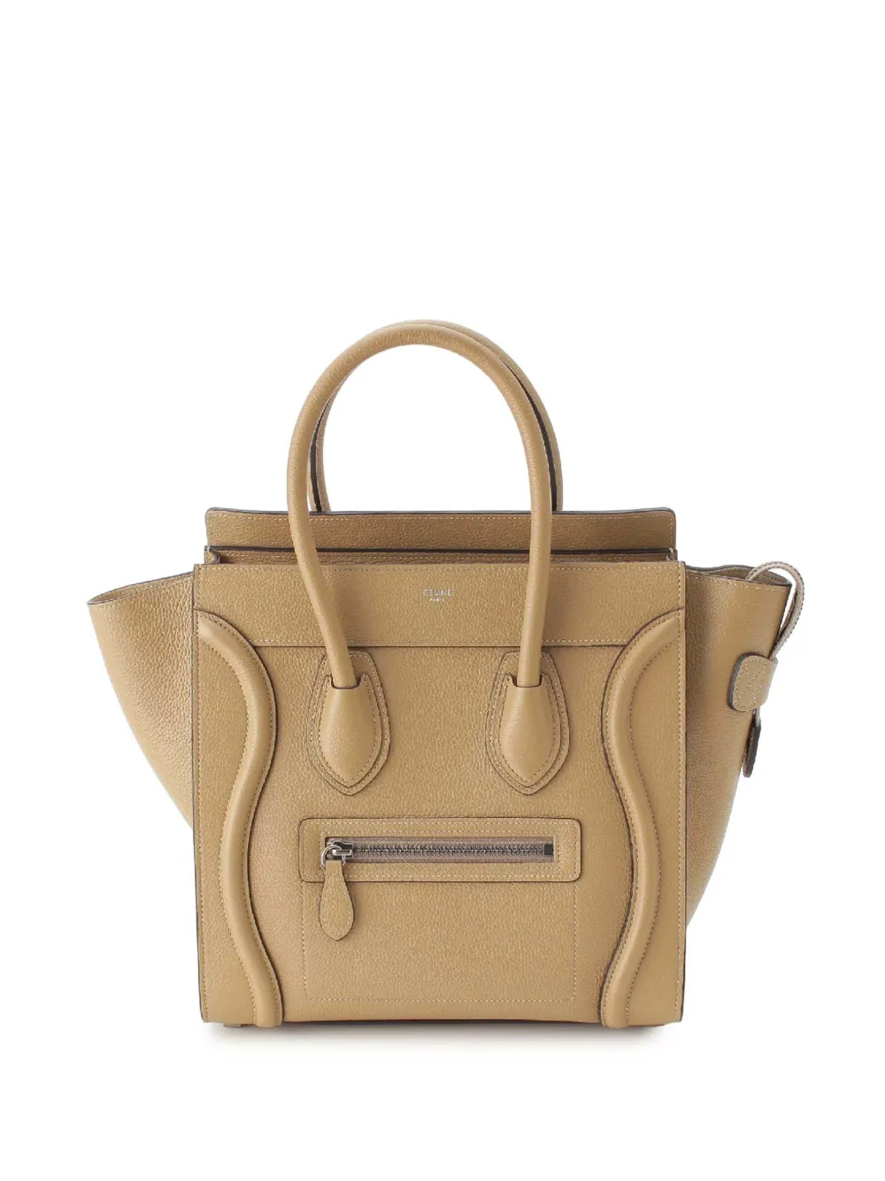 Celine Pre-Owned 2010-2026 Micro Drummed Calfskin Luggage tote bag - Nude