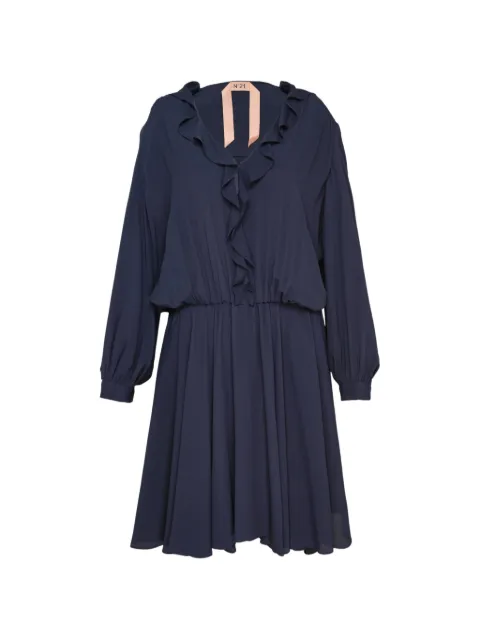 Nº21 ruffled long-sleeve mini dress