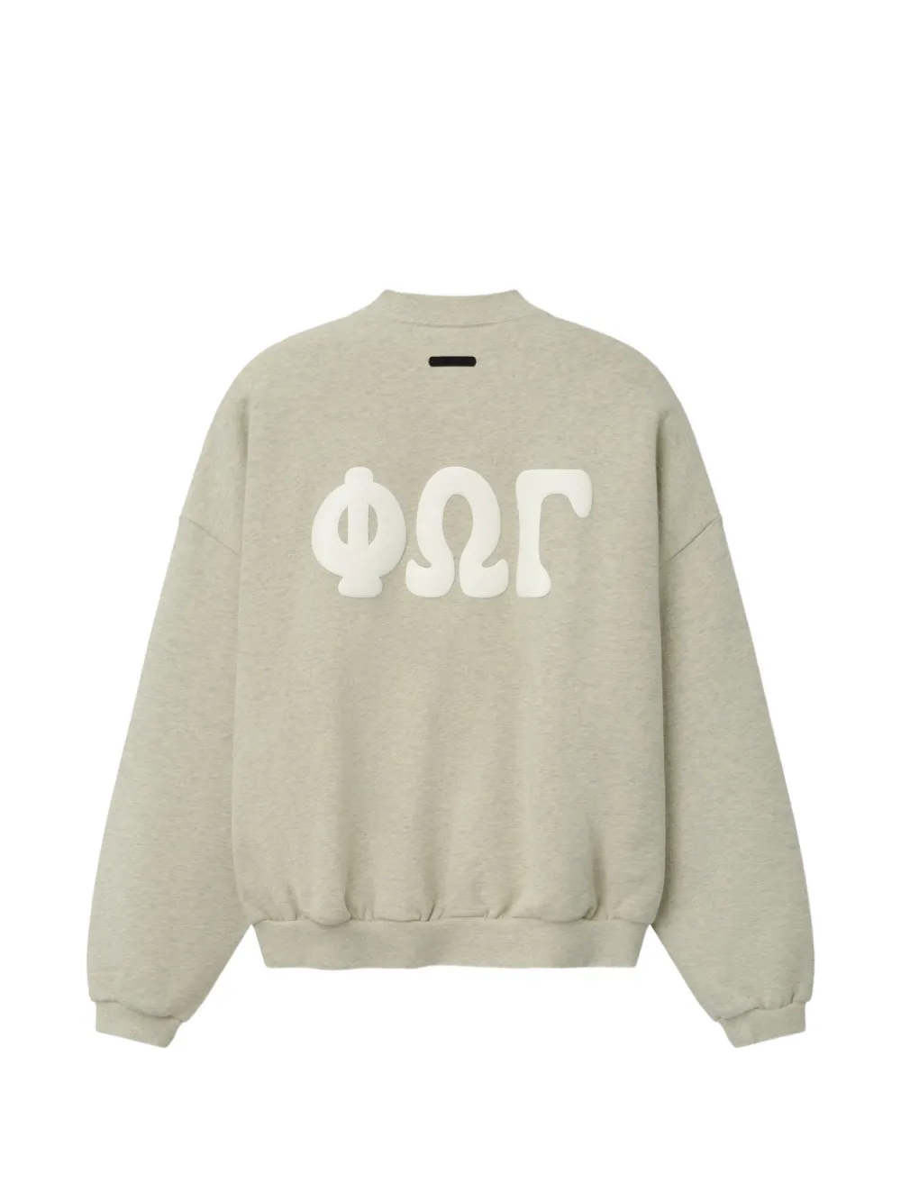FEAR OF GOD ESSENTIALS 90s trui met logoprint en ronde hals Beige