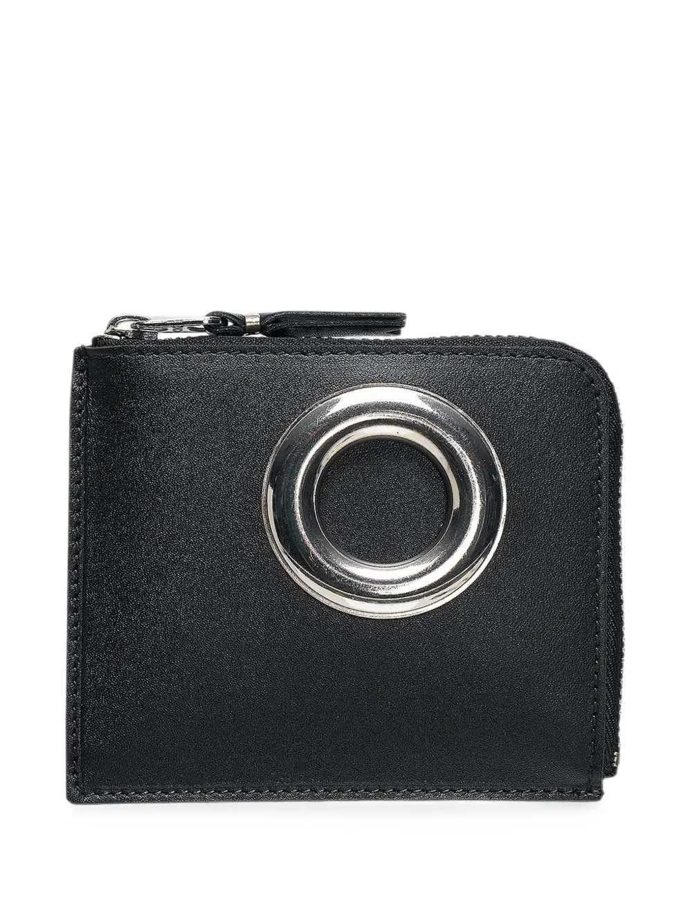 Comme Des Garçons Wallet eyelet-embellished zip wallet - Nero