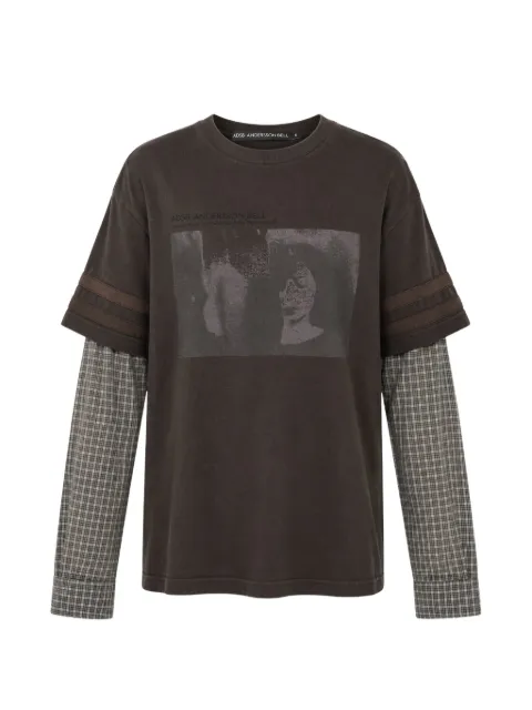 Andersson Bell layered-sleeve graphic-print T-shirt
