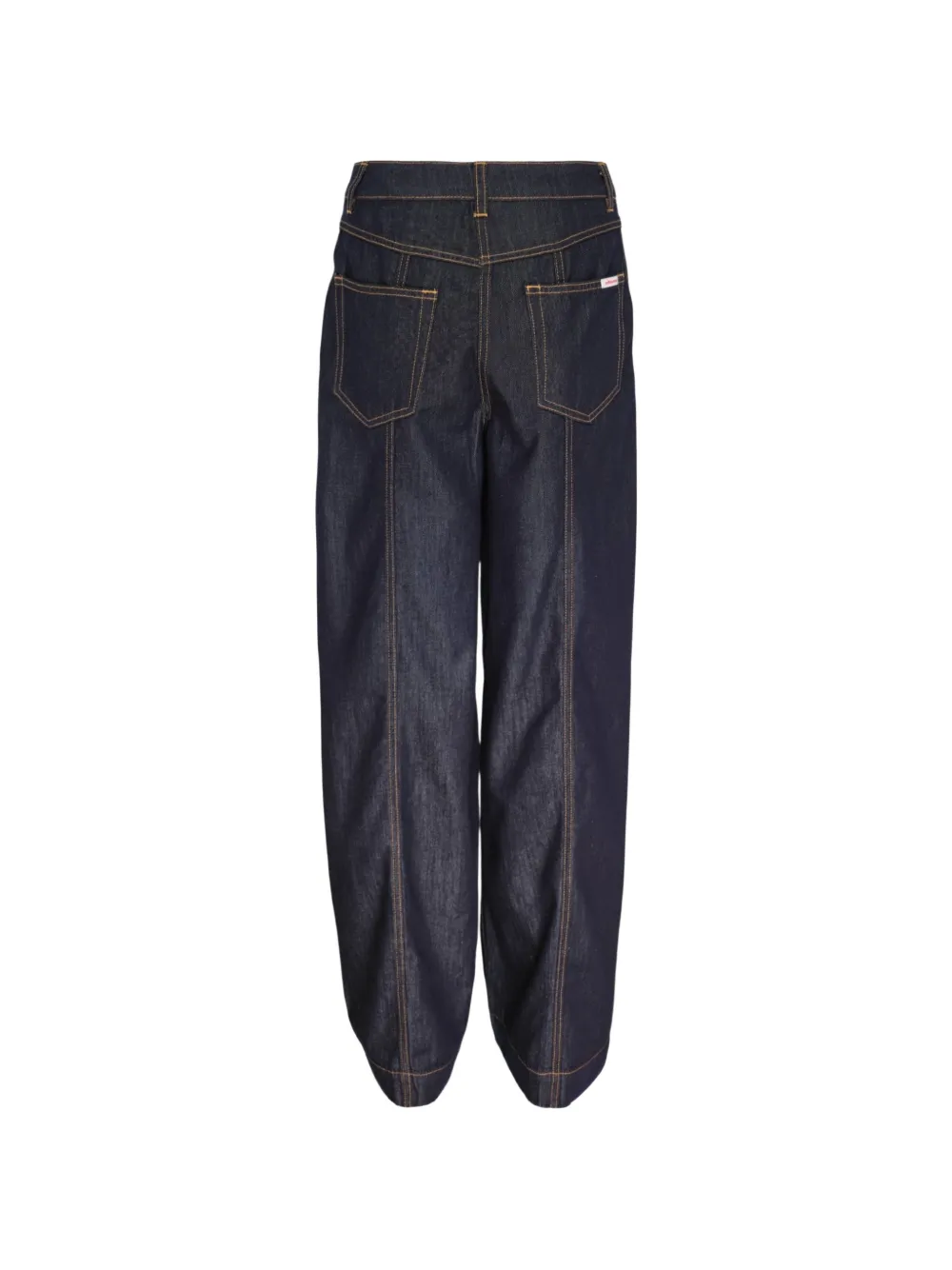 Self-Portrait contrast-stitch jeans Blauw