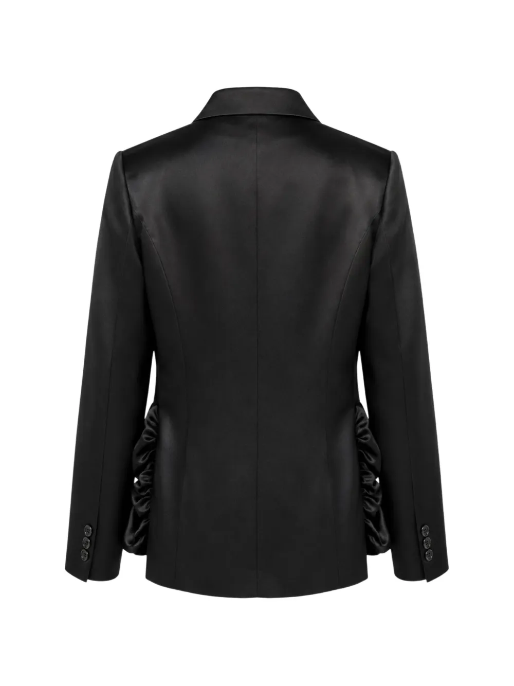 Comme Des Garçons ruffled satin blazer Zwart