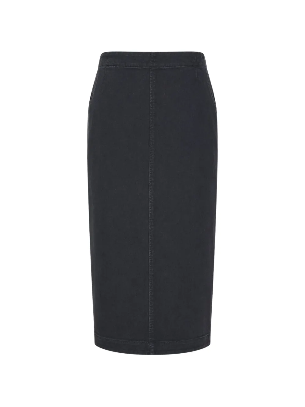 Nº21 zip-fastening denim midi skirt