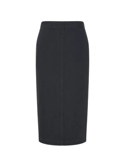 Nº21 zip-fastening denim midi skirt