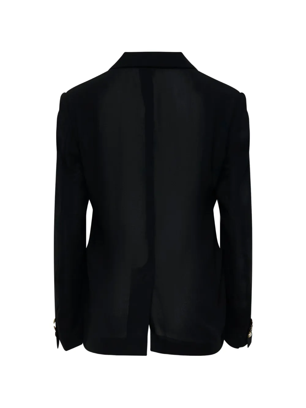Comme Des Garçons Jack met gekerfde revers en imitatieparel Zwart