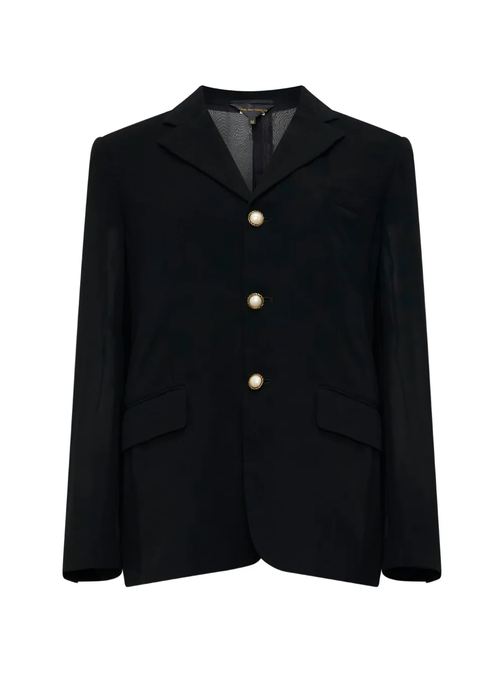 Comme Des Garçons faux-pearl notch-lapel jacket