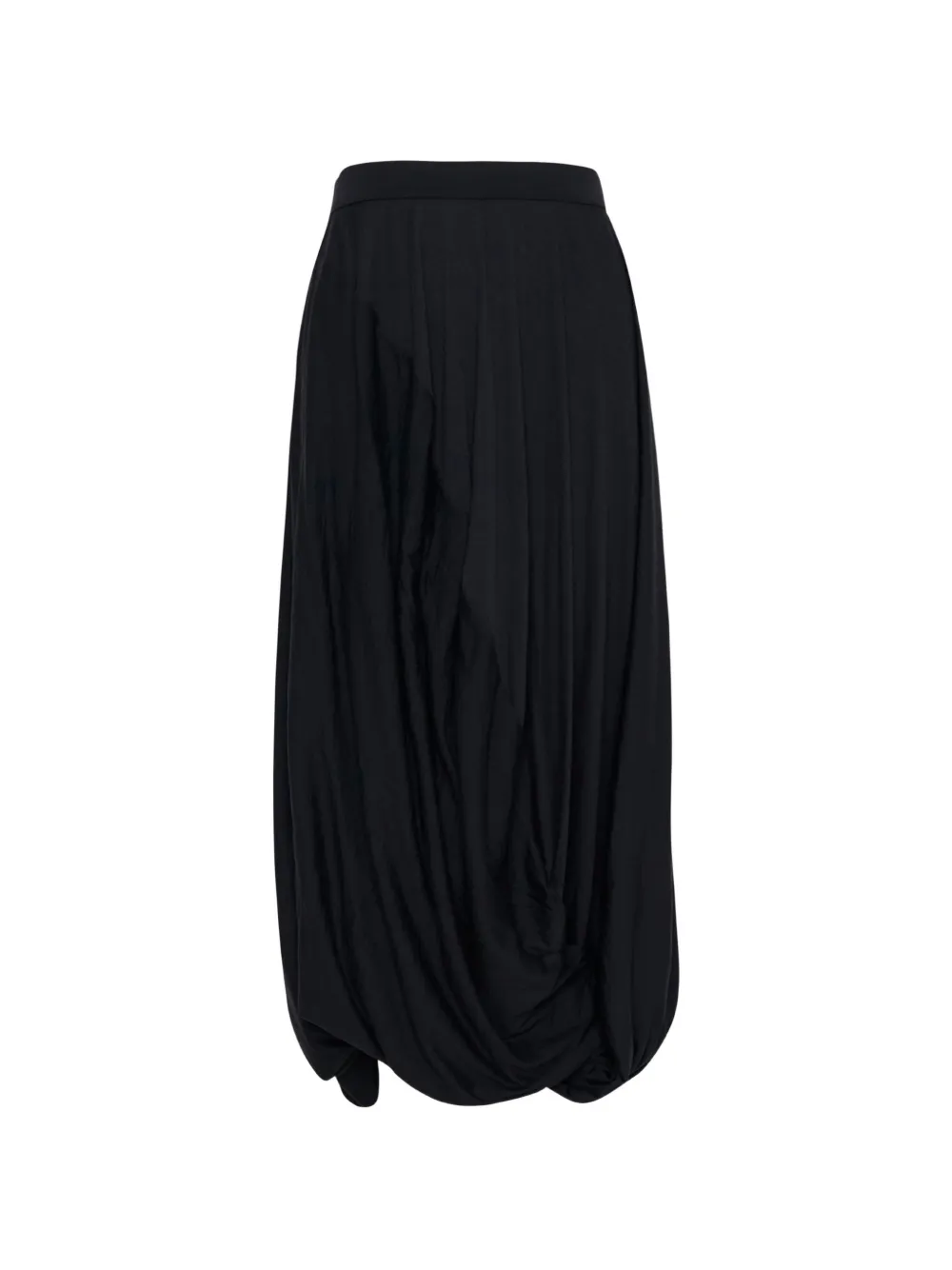 Junya Watanabe draped wool maxi skirt - Nero