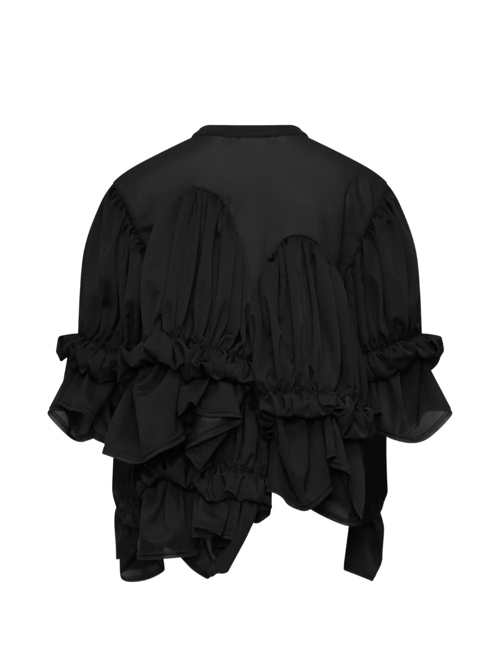 Comme Des Garçons Gelaagde blouse met ruches Zwart