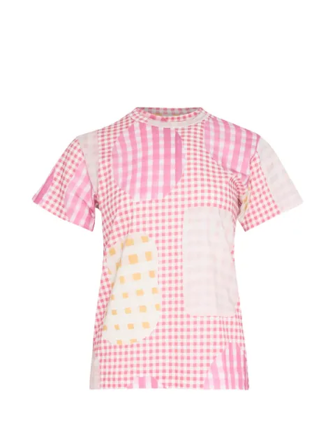 TAO gingham patchwork T-shirt