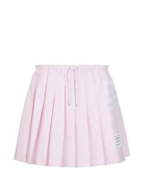 Thom Browne Oxford 4-Bar drawstring pleated mini skirt