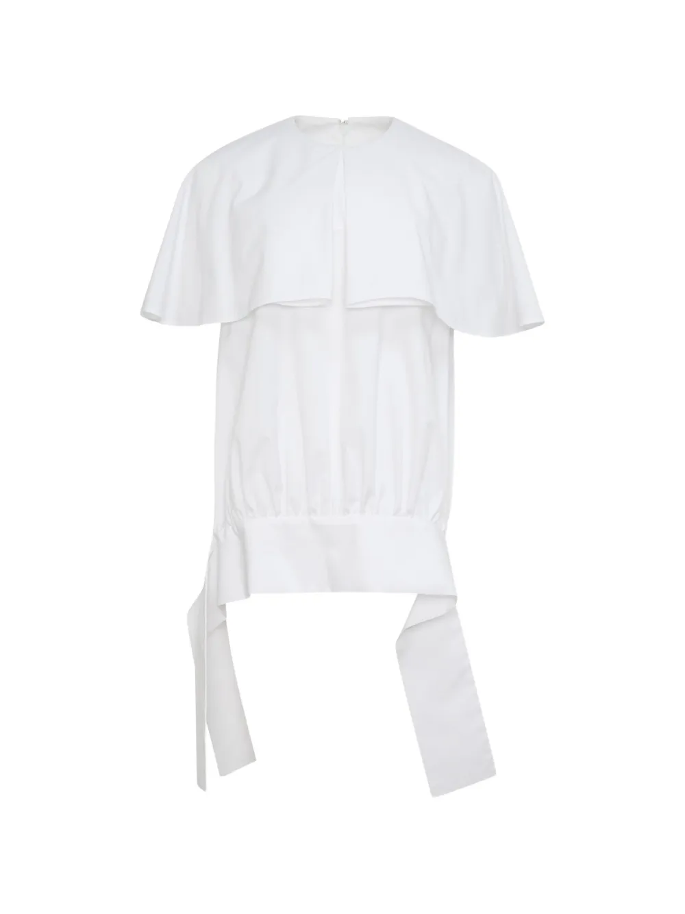 Enföld cape-style gathered blouse - Bianco
