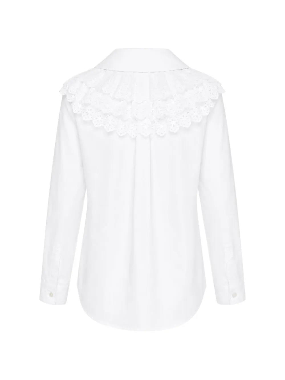 Comme Des Garçons Girl Peter Pan blouse met kanten kraag Wit