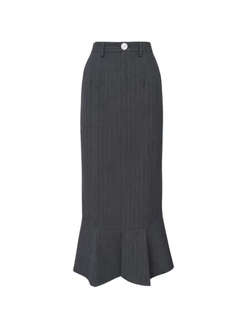Enföld striped umbrella-hem midi skirt