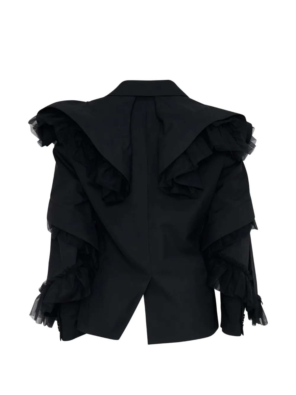 Noir Kei Ninomiya Blazer met ruches Zwart