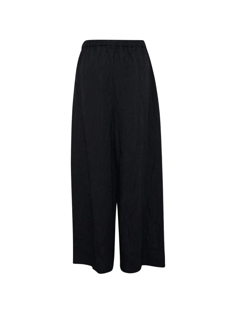 Enföld crinkled wide-leg trousers Zwart