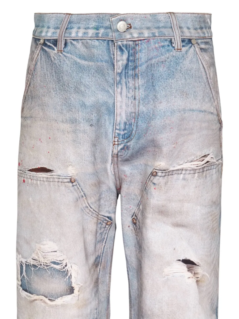 Andersson Bell Gerafelde Trompe-l'Oeil jeans Blauw